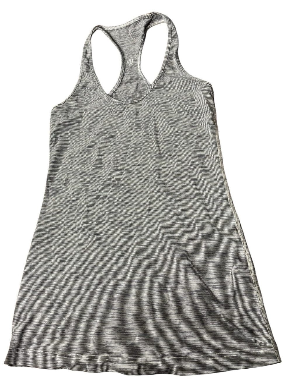 Lululemon Gray Striped Athletic Racerback Tank Top size 4???.